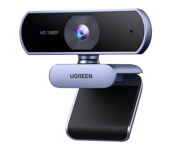 UGREEN Kamera internetowa z mikrofonem 15728 USB srebrna - 1501484 - zdjęcie